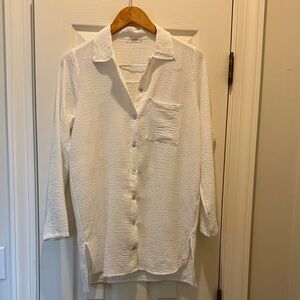 Women's White Button Down Shirt